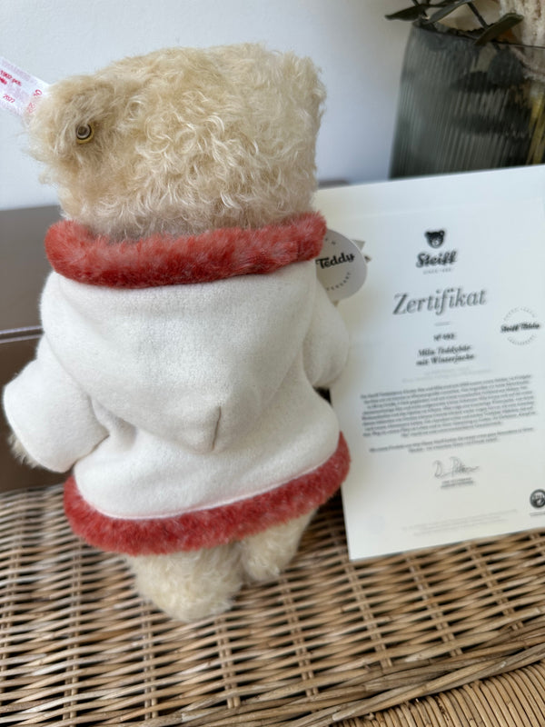 Mila Limited Edition Steiff Collectable Teddy Bear with Winter Jacket No 492