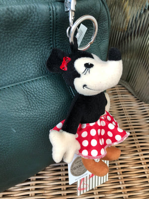 Minnie Mouse Swarovski Pendant Key Ring Miniature Bag Charm