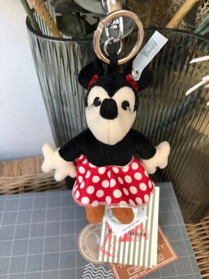 Minnie Mouse Swarovski Pendant Key Ring Miniature Bag Charm