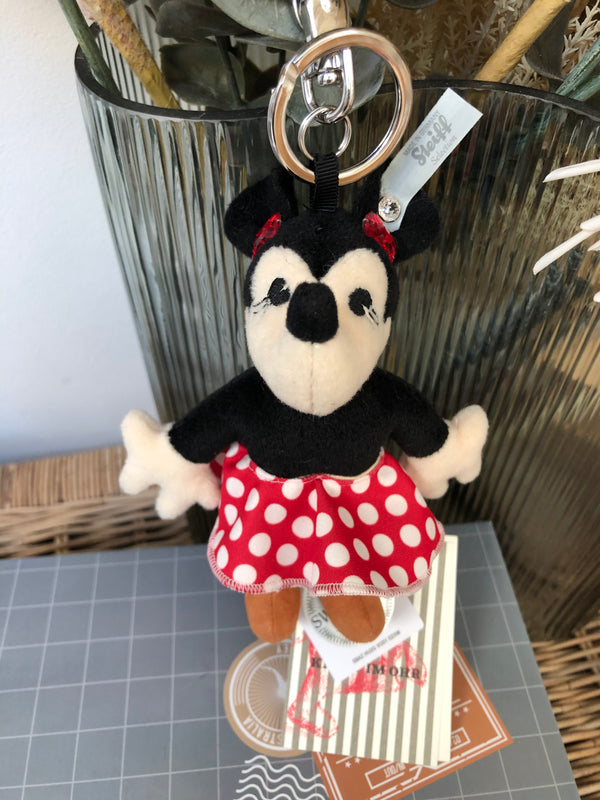 Minnie Mouse Swarovski Pendant Key Ring Miniature Bag Charm