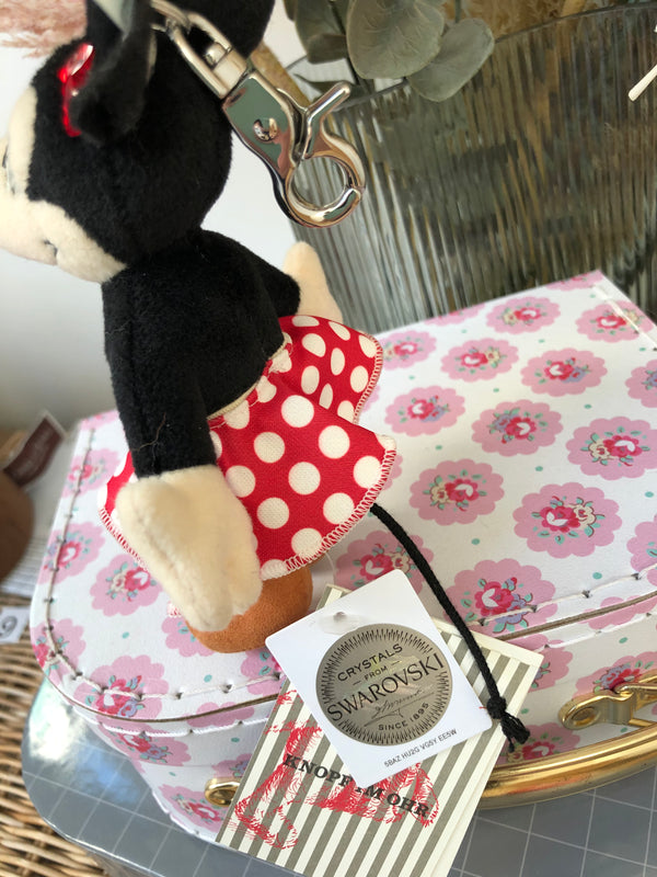 Minnie Mouse Swarovski Pendant Key Ring Miniature Bag Charm
