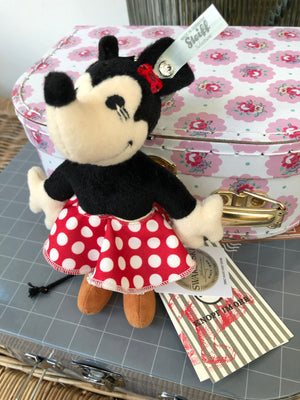 Minnie Mouse Swarovski Pendant Key Ring Miniature Bag Charm