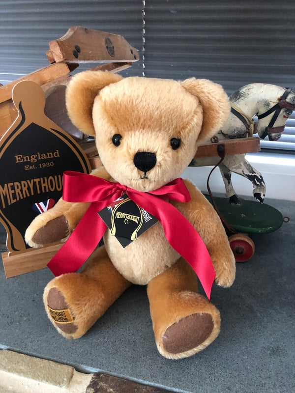 London Gold Large 16 inch Traditional Teddy Bear with Growler Handmade in the UK