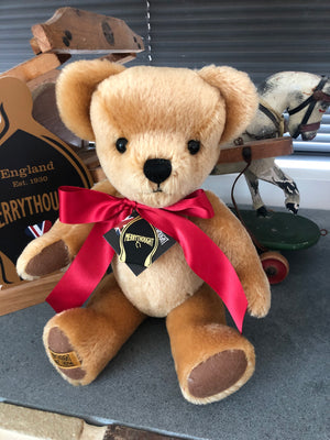 London Gold Large 16 inch Traditional Teddy Bear with Growler Handmade in the UK