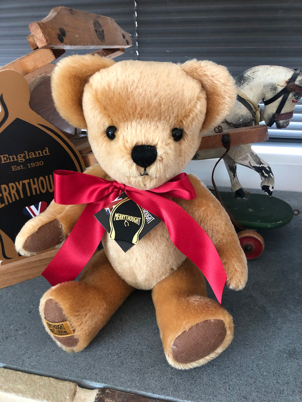 London Gold Large 16 inch Traditional Teddy Bear with Growler Handmade in the UK