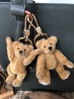 Mini Edward Teddy Bear Key Charm Ring inspired by A Milne's Winnie The Pooh