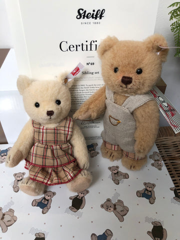 Steiff Siblings 2 piece Set Teddy Bear Family Collection No 69