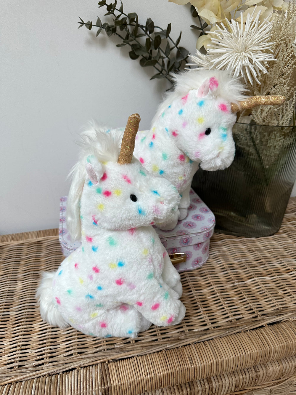 Stardust 30cm Hermann Plush Confetti coloured Unicorn