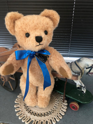London Gold Curly 18 inch Traditional Teddy Bear Handmade in the UK