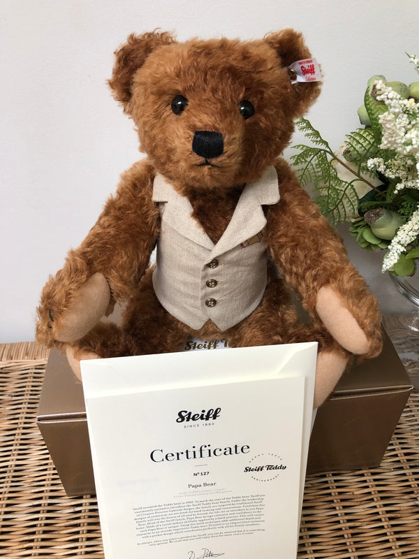 Papa Growler Teddy Bear Mohair Russet Steiff Teddy Bear Family Collection No 127