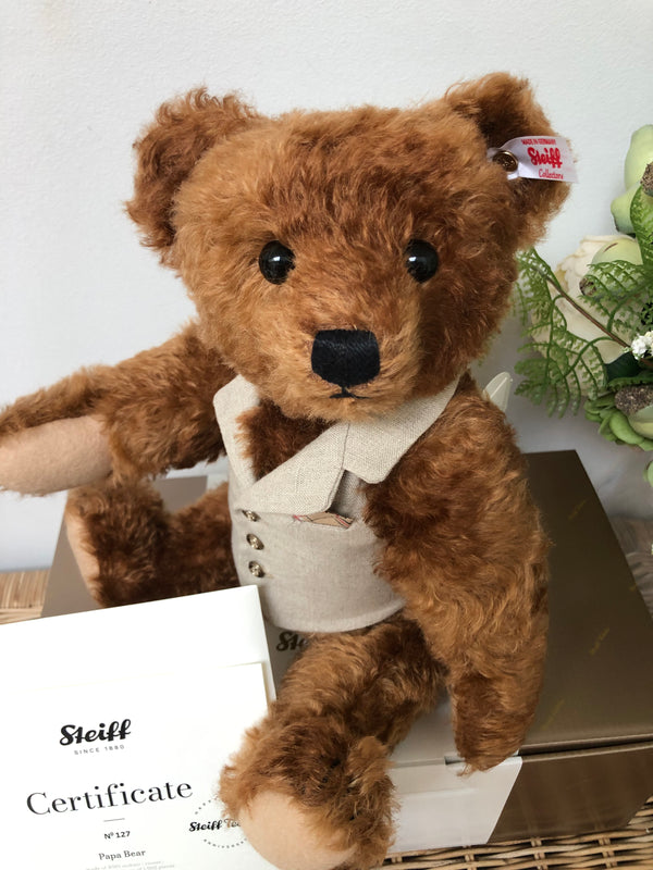 Papa Growler Teddy Bear Mohair Russet Steiff Teddy Bear Family Collection No 127
