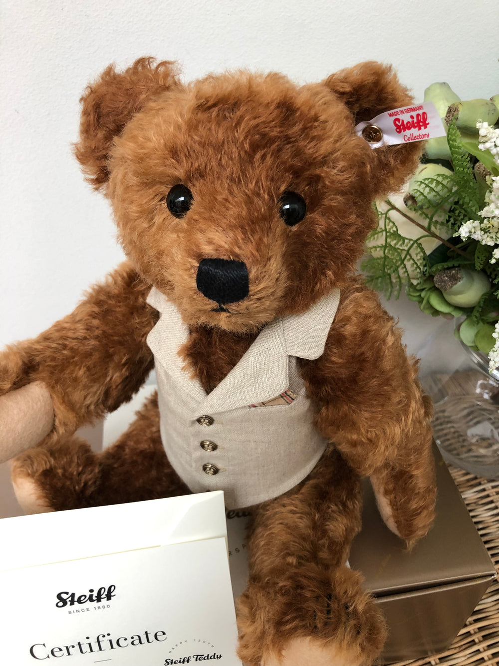Papa Growler Teddy Bear Mohair Russet Steiff Teddy Bear Family Collection No 127