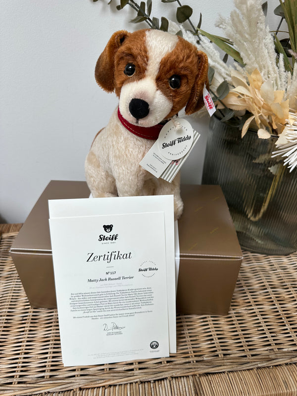 Matty Limited Edition Steiff Collectable Jack Russell Terrier Puppy Dog No 117