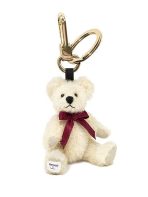 Mohair Blond  Miniature Teddy Bear Bag Charm Key Ring