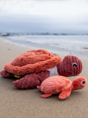 Ptipotos Rust Mum & Baby Turtles Children's Baby Plush Toy