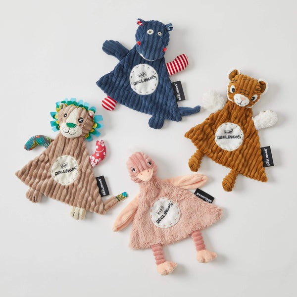 Baby Newborn Soother Comforter Toy Ostrich, Tiger, Hippo or Lion