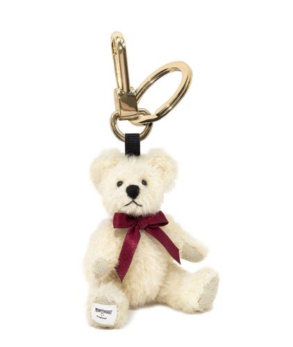 Mohair Blond  Miniature Teddy Bear Bag Charm Key Ring