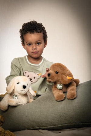Lenny Tobacco Brown Labrador Steiff Soft Plush Teddies for Tomorrow Children's Puppy Dog