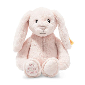 My First Steiff Pink Small 26cm Plush Hoppie Rabbit