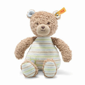 GOTS Rudy 24cm Teddy Bear Steiff Organic Baby Blue & Brown Toy