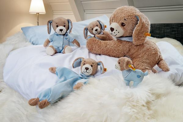 Good Night Puppy Dog Steiff Baby Blue Soother Comforter