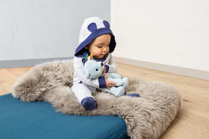 My First Steiff Blue Small 26cm Plush Baby Teddy Bear