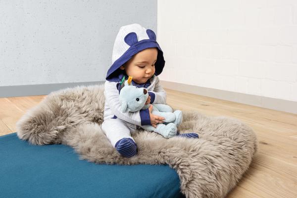 My First Steiff Blue Small 26cm Plush Baby Teddy Bear
