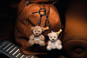 Cinnamon Miniature Teddy Bear Mohair Pendant Key Ring