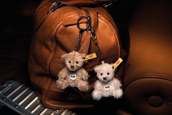 Cinnamon Miniature Teddy Bear Mohair Pendant Key Ring