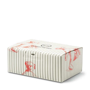 Grey & White Stripe Steiff Teddy Bear Gift Box - Small